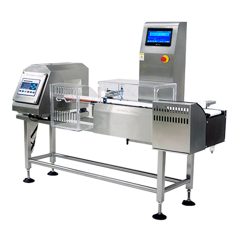 Metal Check Device Dynamic Compact Checkweigher Metal Detector Combo Unit With Reject ...
