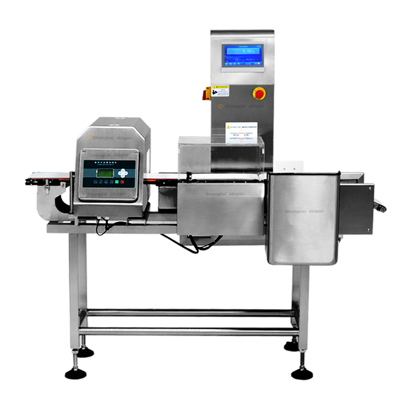 Inline Industrial Metal Detector and Checkweigher Combo
